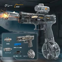 水鉄砲 電動 自動ウォーターガン 連射水鉄砲 タンク容量500ml+50ml 8~10m射程距離 水遊び おもちゃ 海水浴 プール 夏休み 夏祭り 子供 大人兼用 8歳以上適用 誕生日 プレゼント