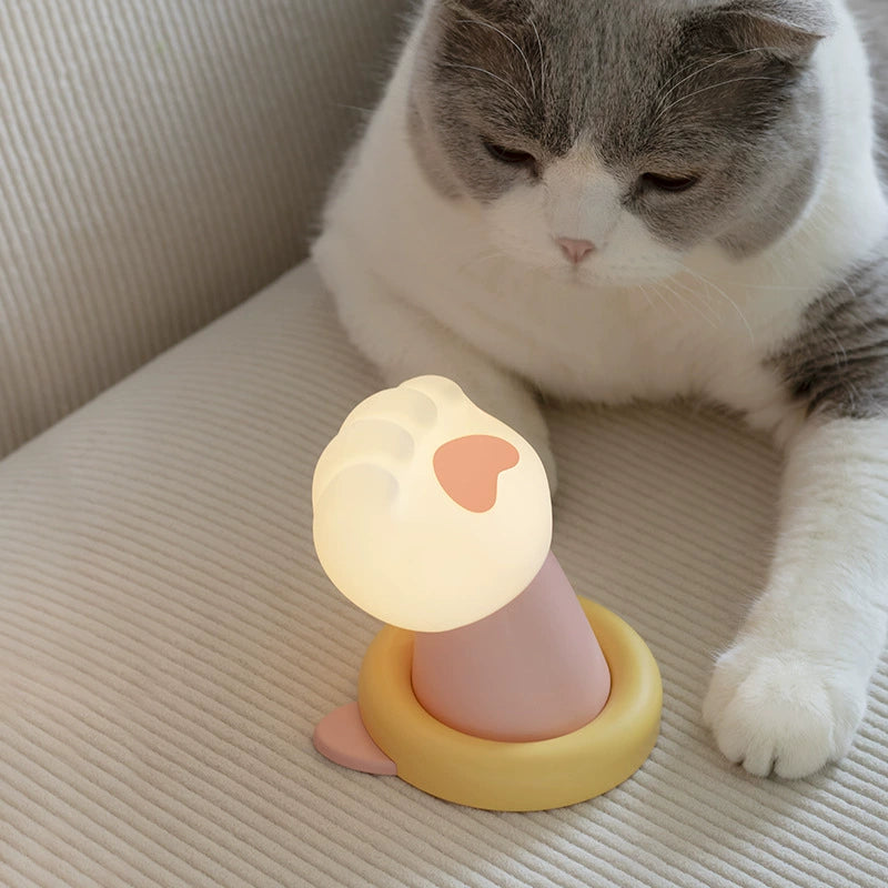 🎊萌きる猫爪の夜灯、心を捕らえる🎊超可愛い!ニャンニャンパタパタランプ!3 段階の明るさ調整